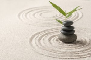Zen sten i sand
